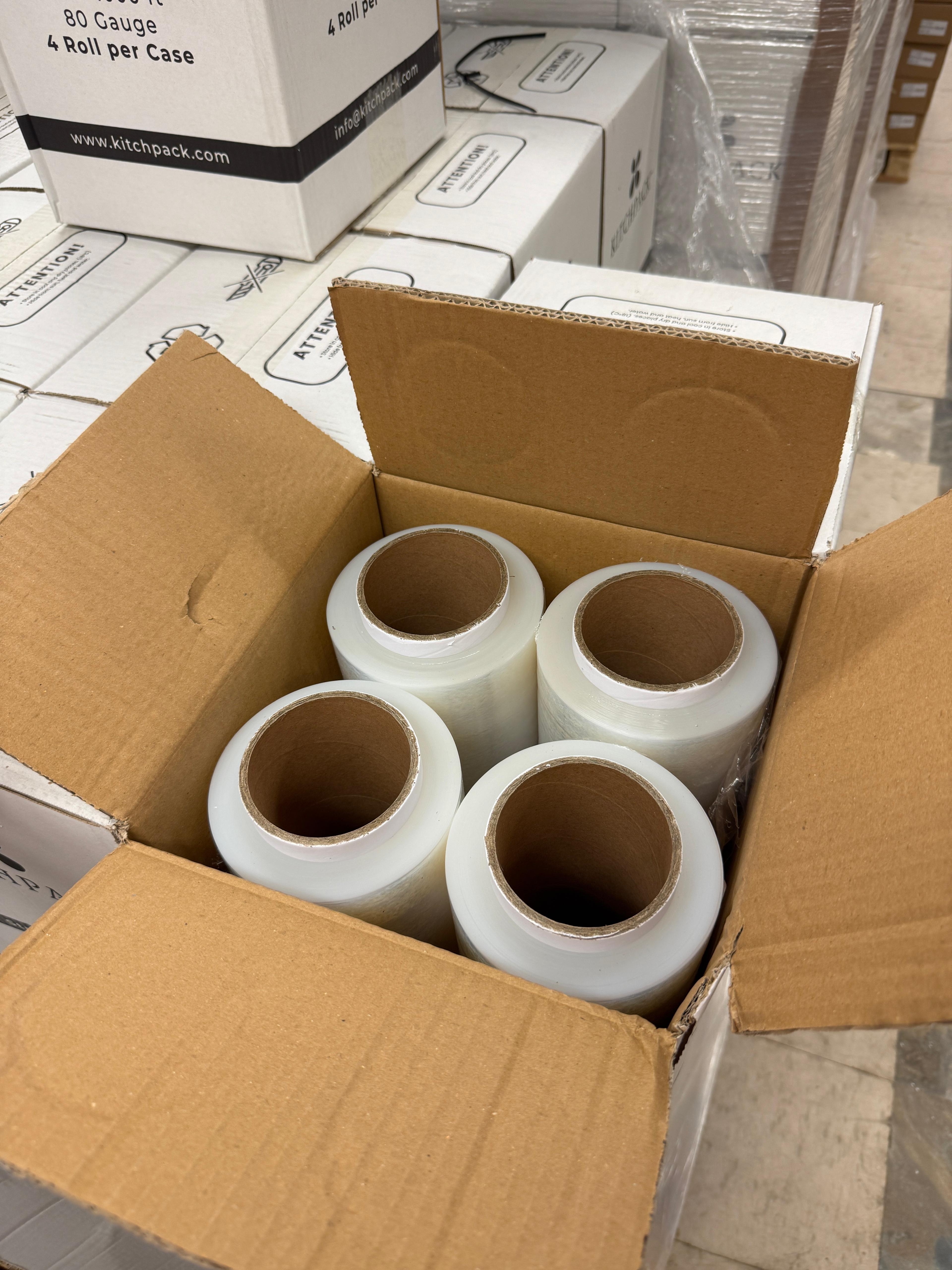 18 " X 305m 80 Controllo 4 Rotolo Pallet Estesa Stretch Film Tubo - Foto 11